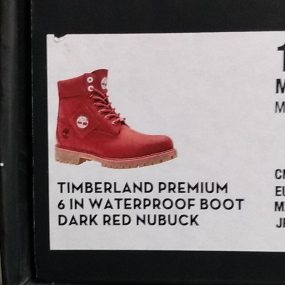 Dark Red Timberland Big TL Logo - Picture 2 of 6